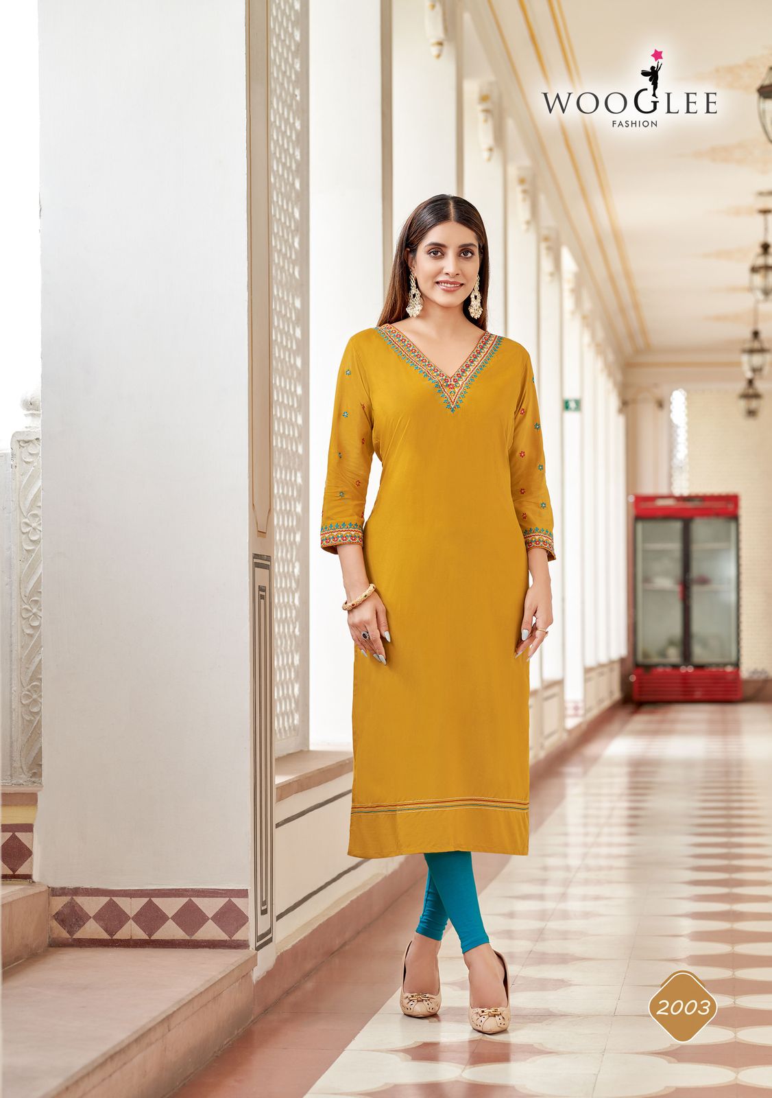 Veera By Wooglee Rayon Designer Kurtis Wholesale Shop In Surat